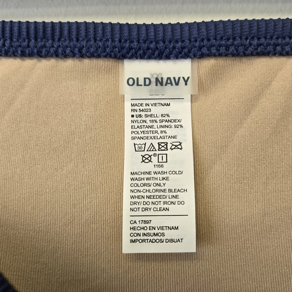 Old Navy Classic Rib Knit Bikini Swim Bottom Seaborne Blue XXL